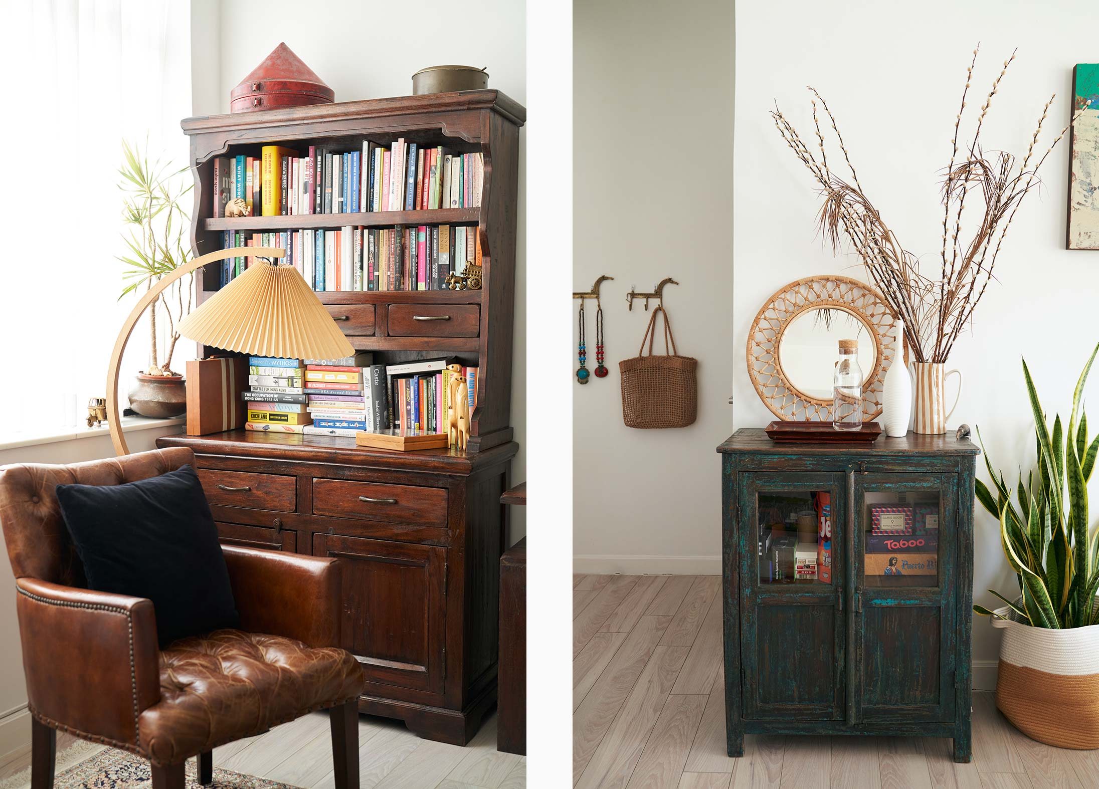 Furniture and objects in Sai Pradhan's Hong Kong home