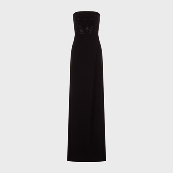 Emporio Armani Long Dress with a Gemstone Bustier