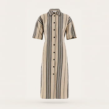 Ferragamo Striped Shirt Dress