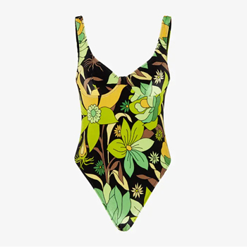 Fendi One-Piece Swimsuit in Multicolour Chenille