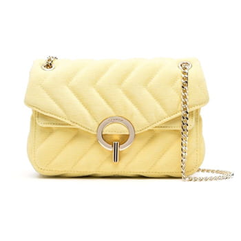 Sandro Matelassé-Effect Engraved-Logo Shoulder Bag