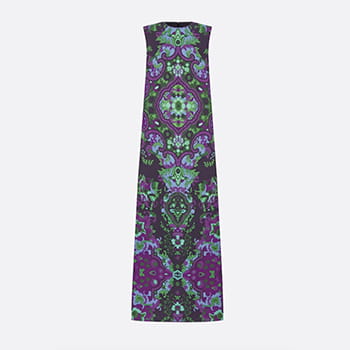 Dior Long Tunic in Multicolor Wool and Silk Radzimir