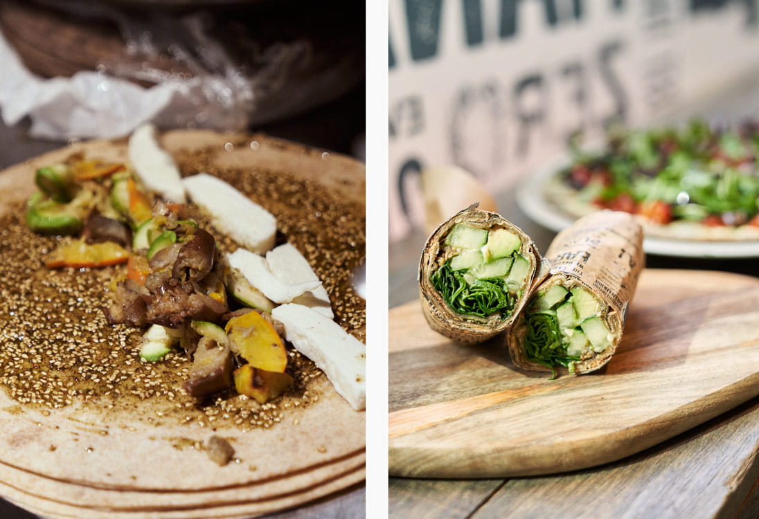 Various plant-based foods at MANA! Starstreet Precinct