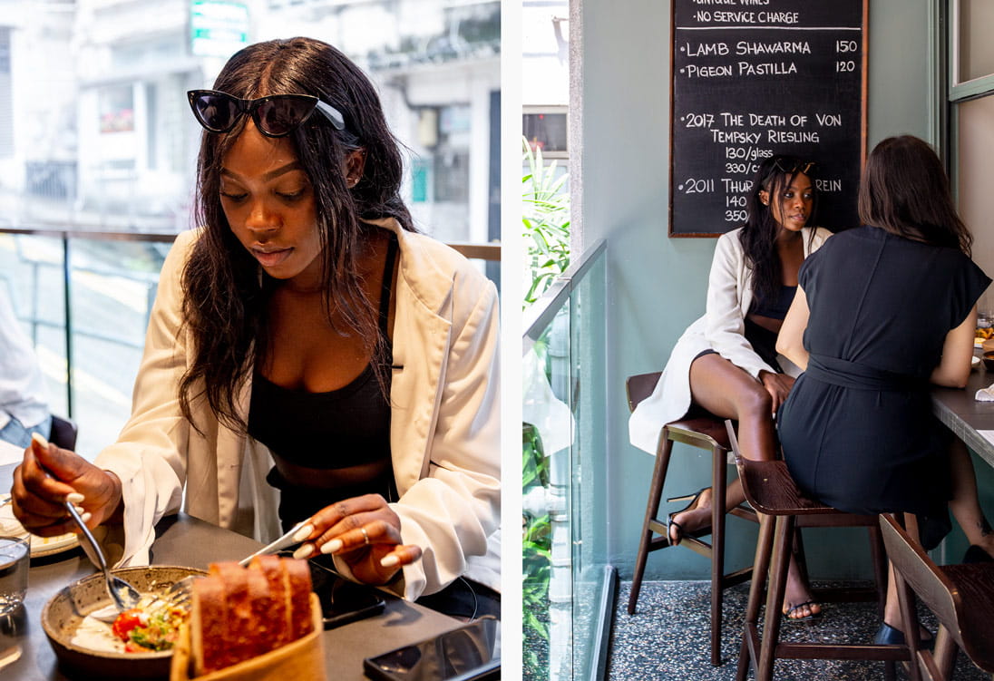 A cosy al fresco table suits a casual lunch