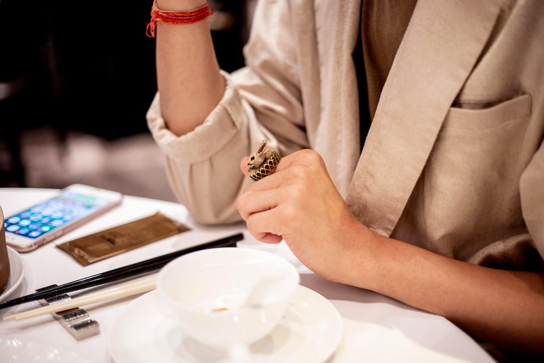 Writer Johannes Pong lunches at Tien Yi 