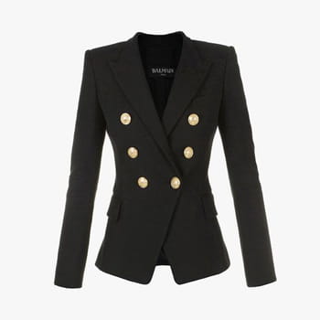 Balmain Double-Breasted Cotton Blazer