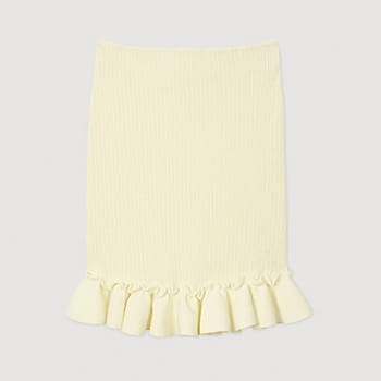 Sandro Knitted Skirt With Ruffle 