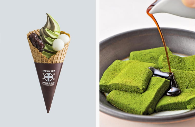 Nakamura Tokichi’s green tea-infused desserts, including soft-serve ice cream and mochi, are some of the city’s best