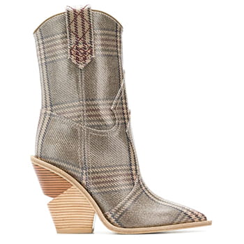 Fendi Check Pattern Ankle Boots