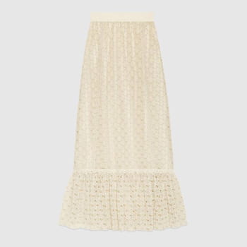 Gucci GG Macramé Long Skirt