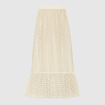 Gucci GG Macramé Long Skirt