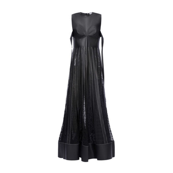 Loewe Lace Leather Bra Dress