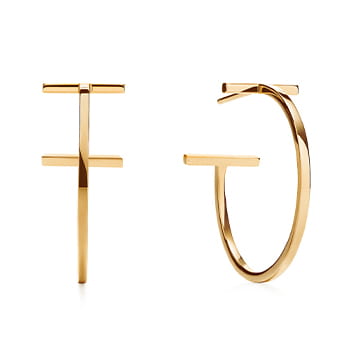 Tiffany & Co. Tiffany T Hoop Earrings in 18k Gold 