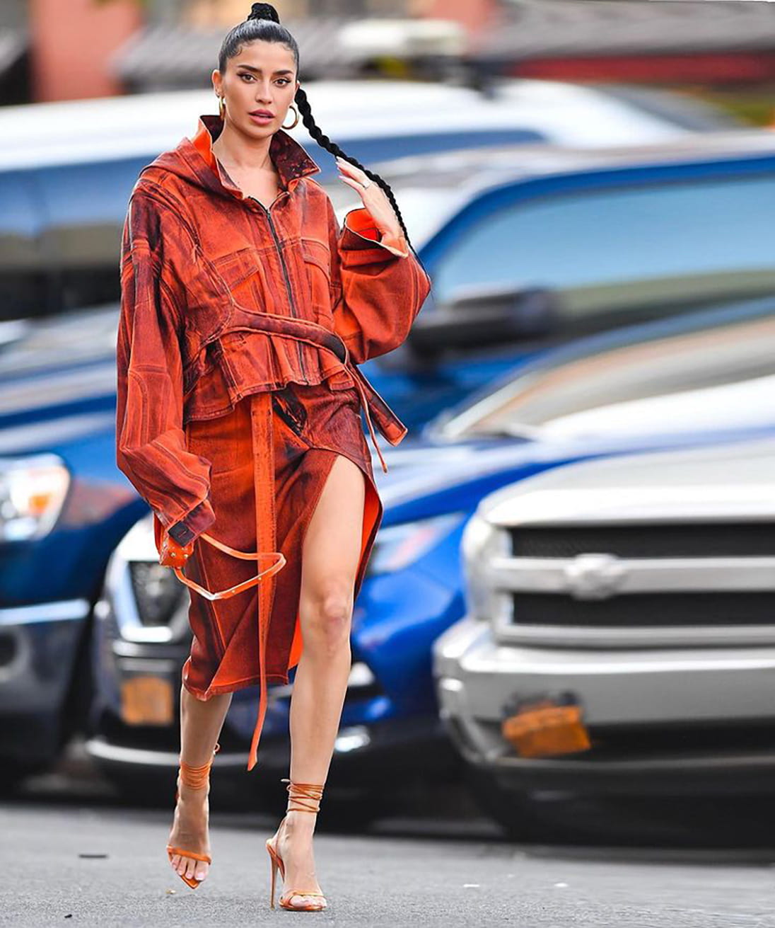 Maeve Reilly wears tiger print