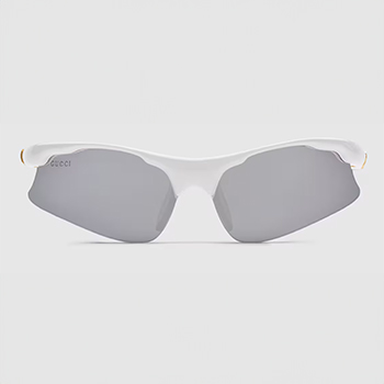 Gucci White Mask-Shape Sunglasses