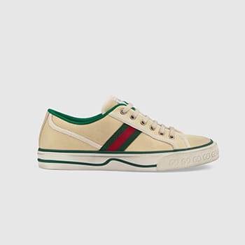Gucci Women’s Tennis 1977 Sneaker in Butter Cotton