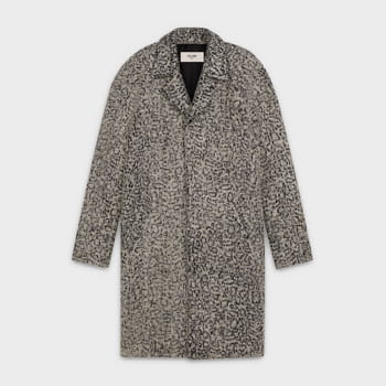 Celine Slim Embroidered Mac in Lightweight Wool Gabardine  