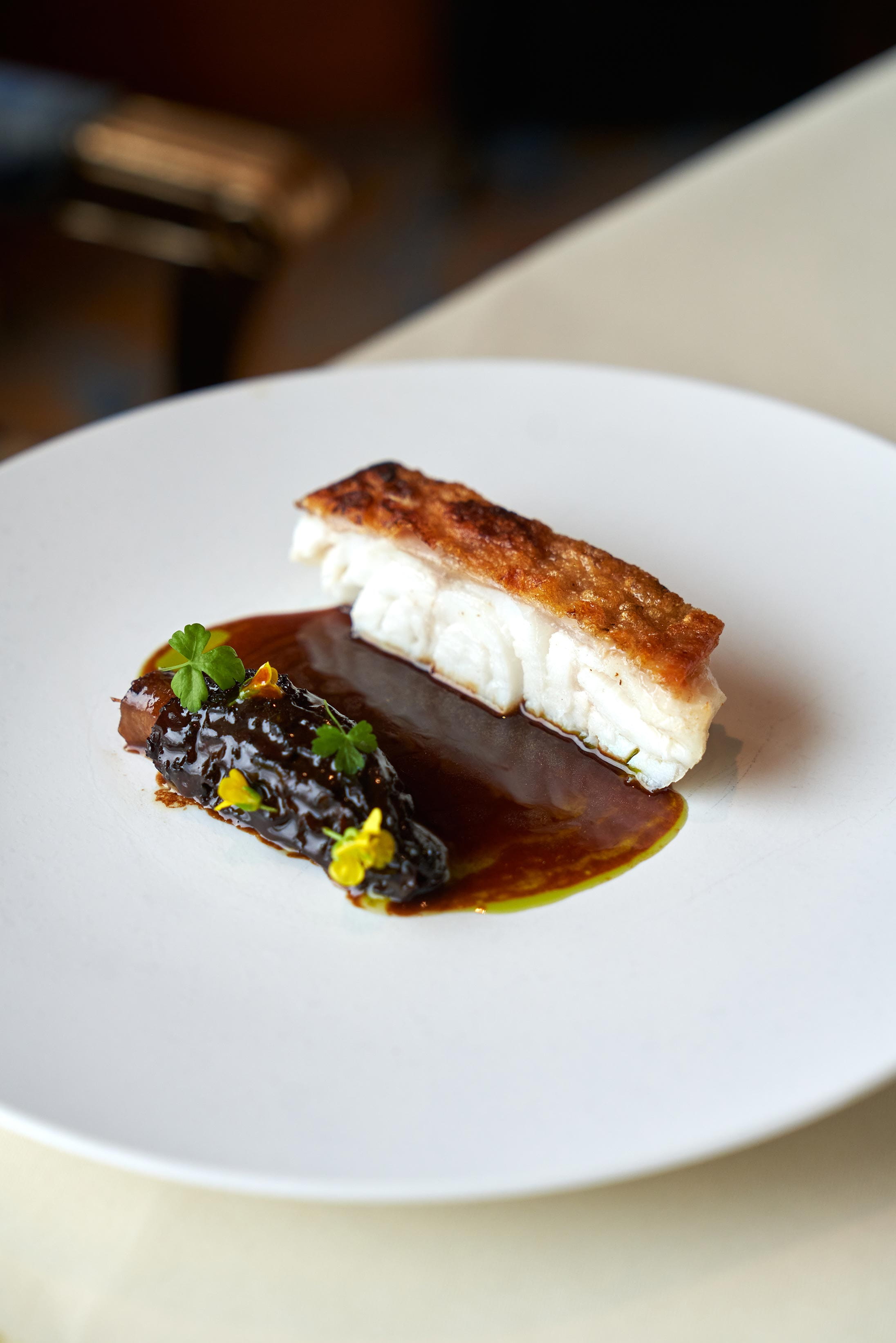 Ara Kue Wild Garoupa with Beef, Morel and Beetroot at Restaurant Petrus Hong Kong