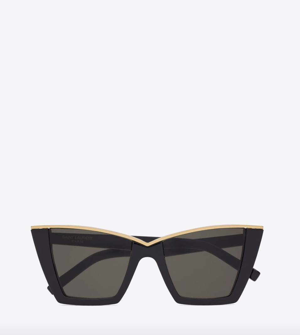  Saint Laurent SL 570 Sunglasses in Black and Gold 