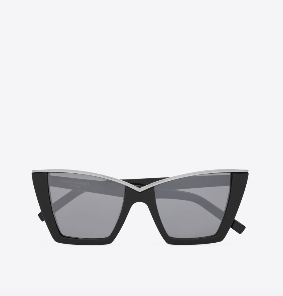  Saint Laurent SL 570 Sunglasses in Black and Silver
