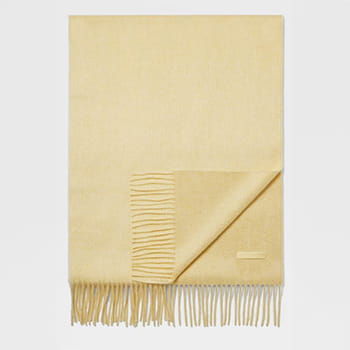 Zegna Oasi Cashmere Scarf in Pastel Yellow 