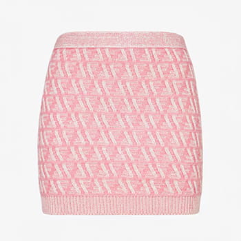 Fendi Lunar New Year Pink Cashmere and Wool Mini-Skirt