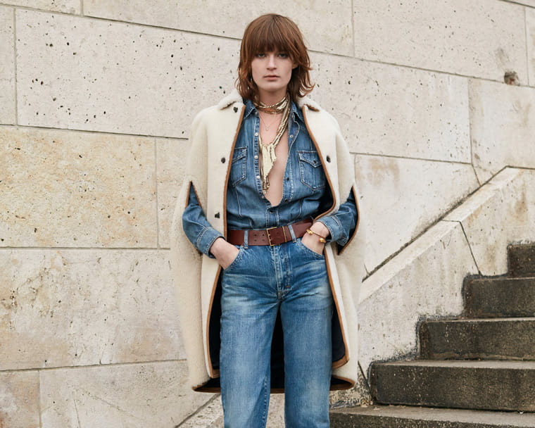 Saint Laurent Buttoned Cape