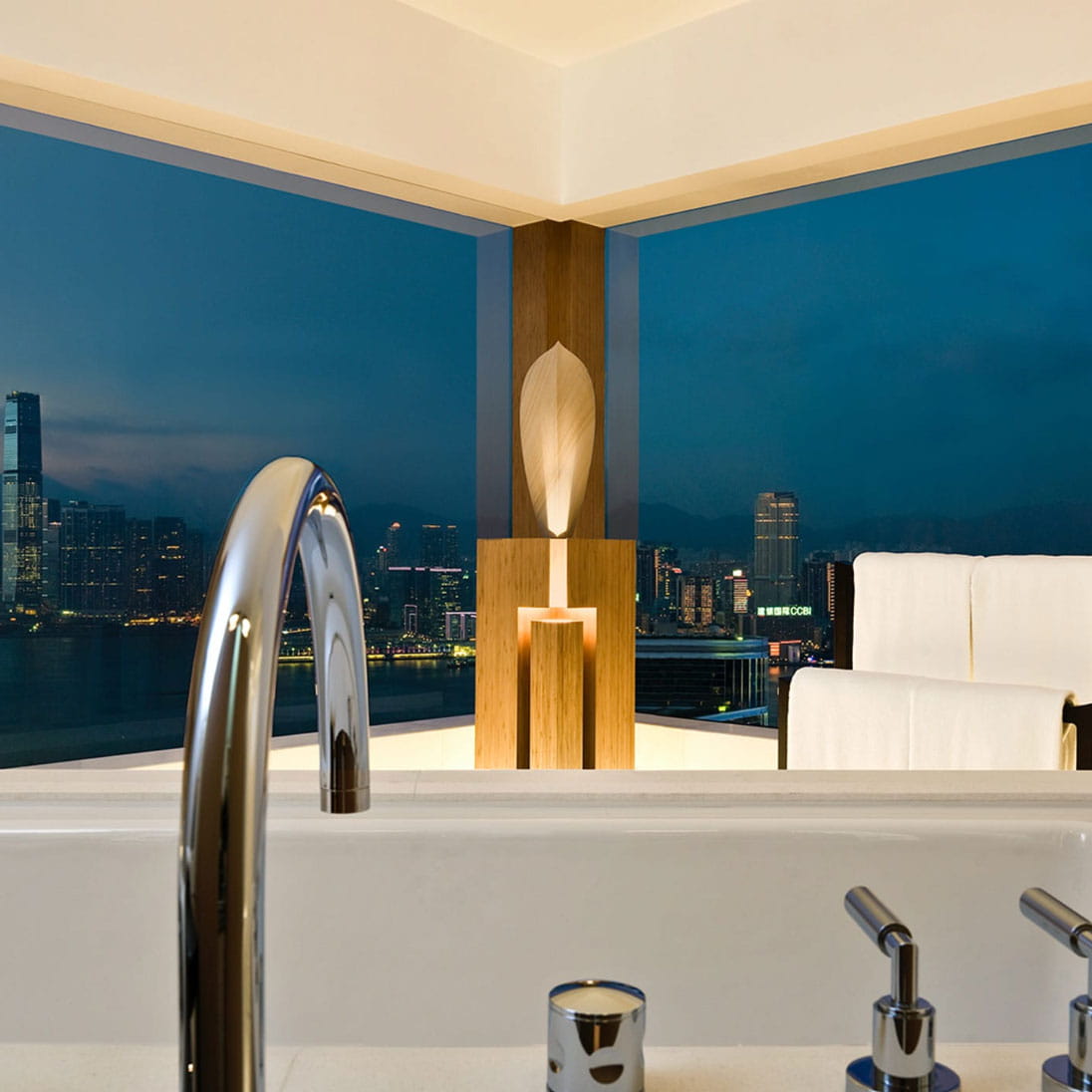 The Upper House hotel's spacious bathroom