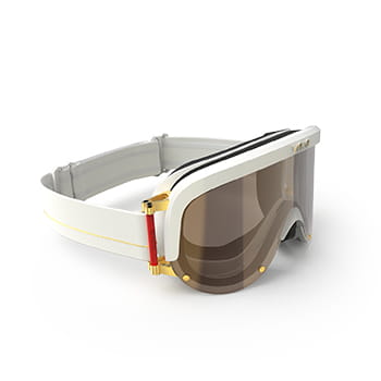 YNIQ One White Gold Goggles available at The Ski Project 