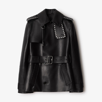 Burberry Leather Trench Jacket