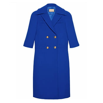 Gucci Double-Breasted Coat with Pleats