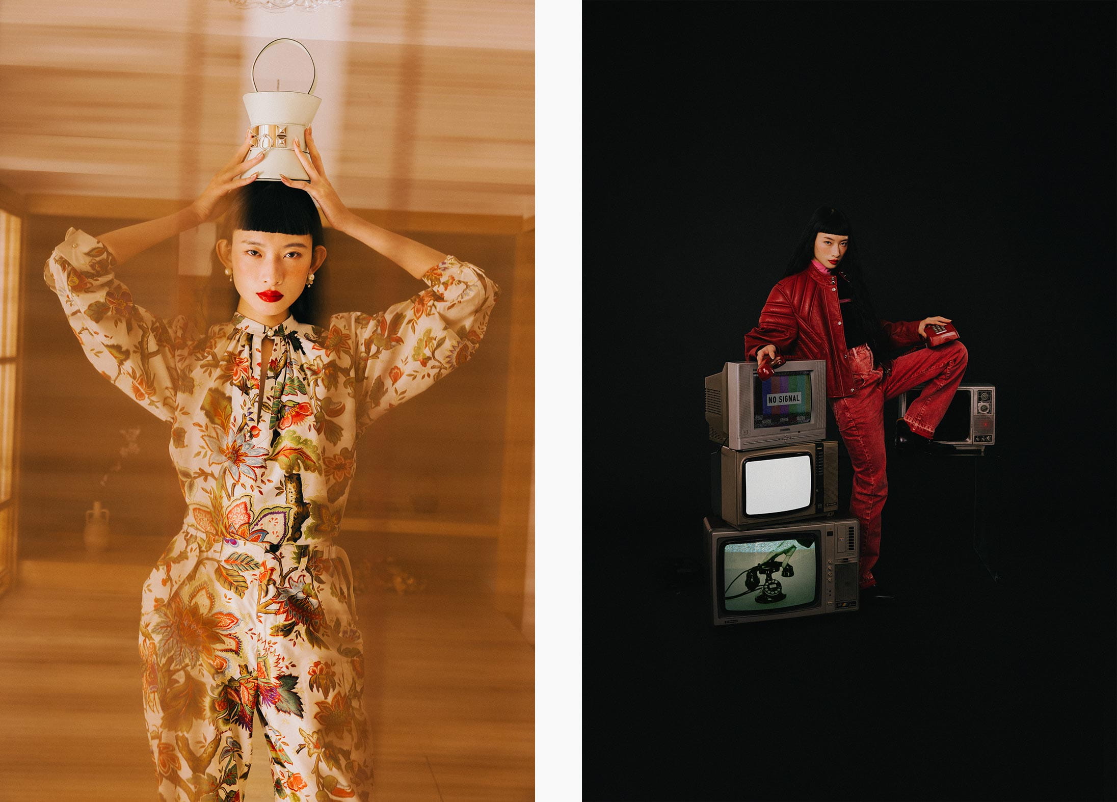 A model poses in Dior, Hermès and Isabel Marant